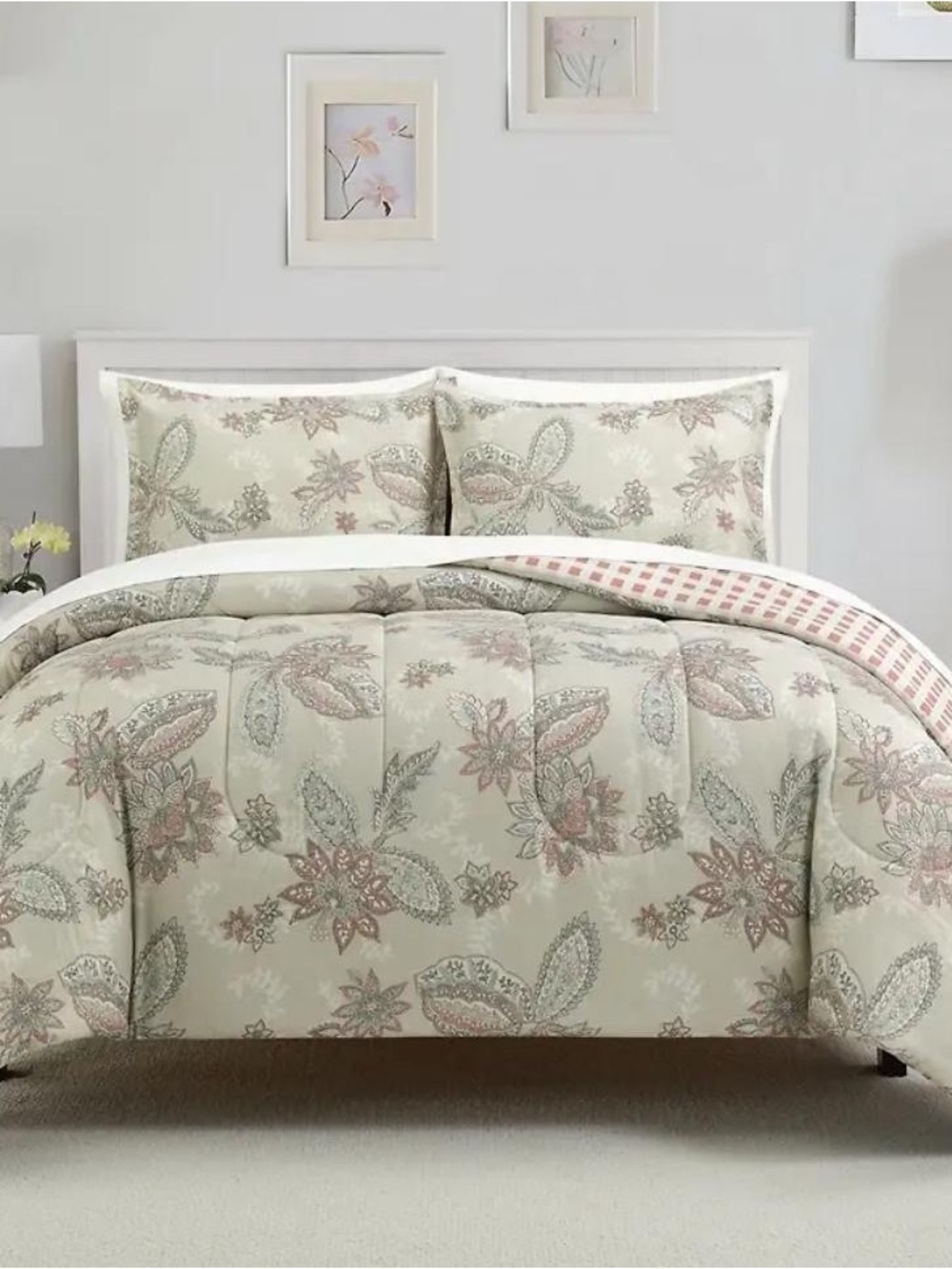 Macy's Sage and Blush Paisley Comforter Set